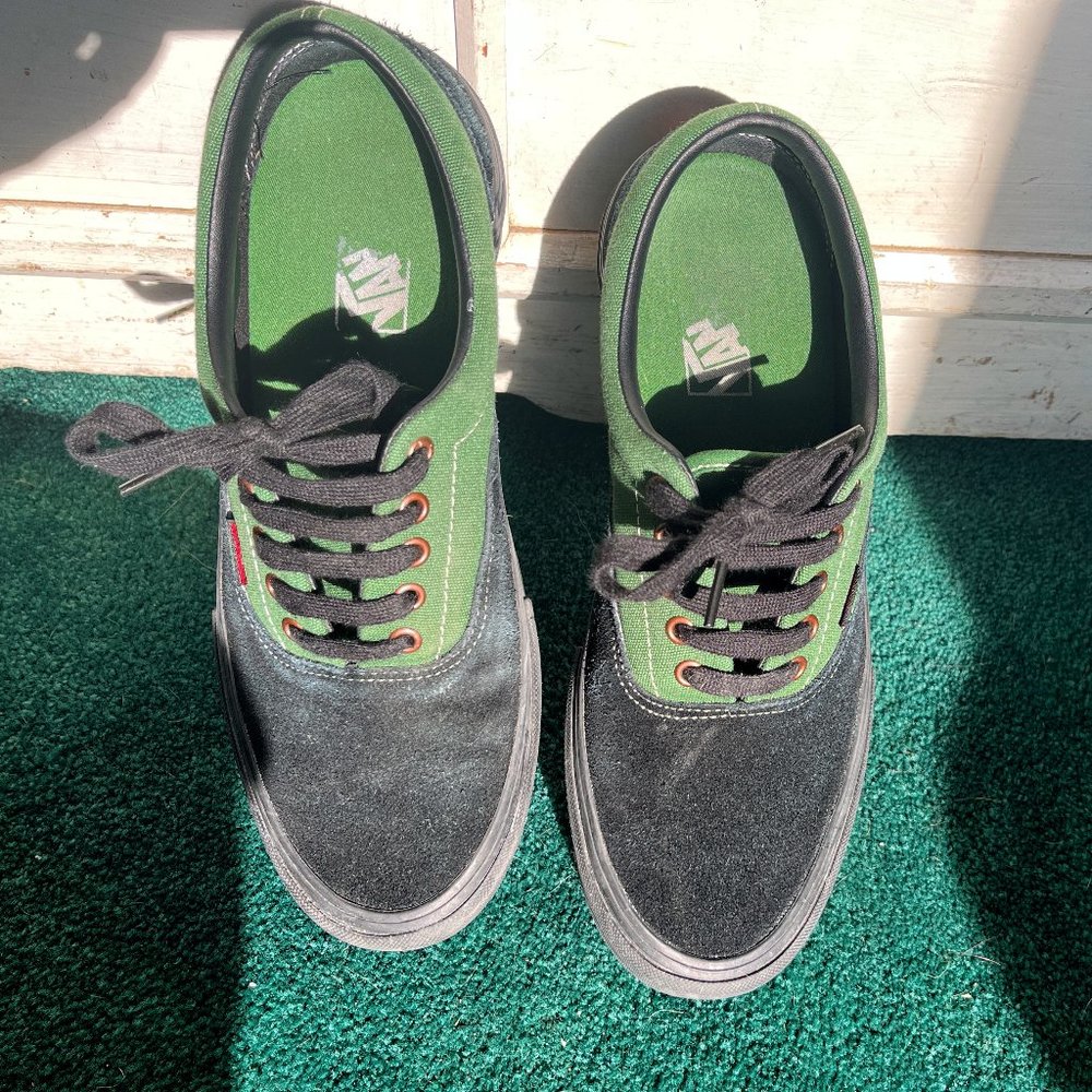 VANS Era Pro Black Green Alpine Men’s Sneakers 10.5